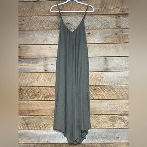 Wishlist Apparel Women’s Large Wide Leg Lined Jumpsuit Gauzy Lightweight Green